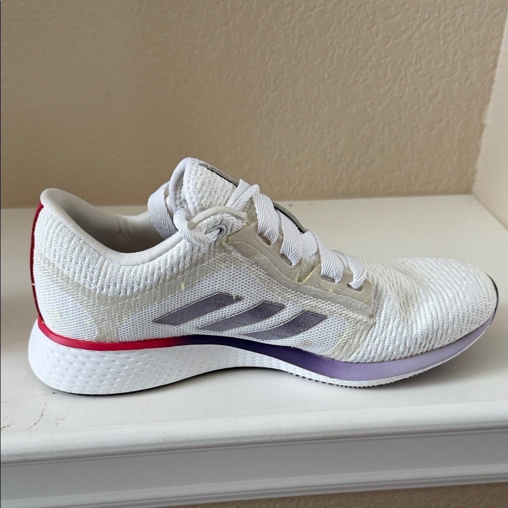 Adidas White and Purple Running Shoes - Picture 3 of 13